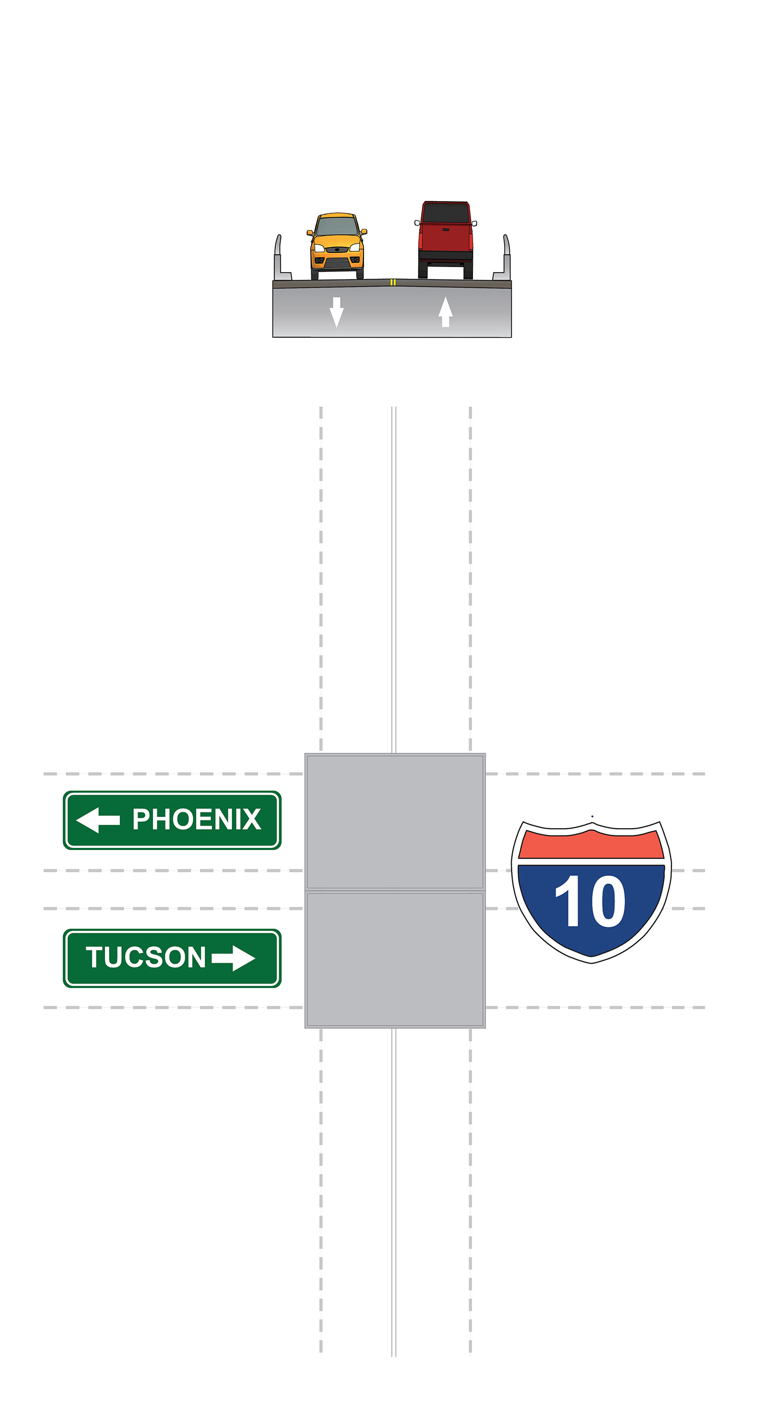 Rendering of crossroads under option 1