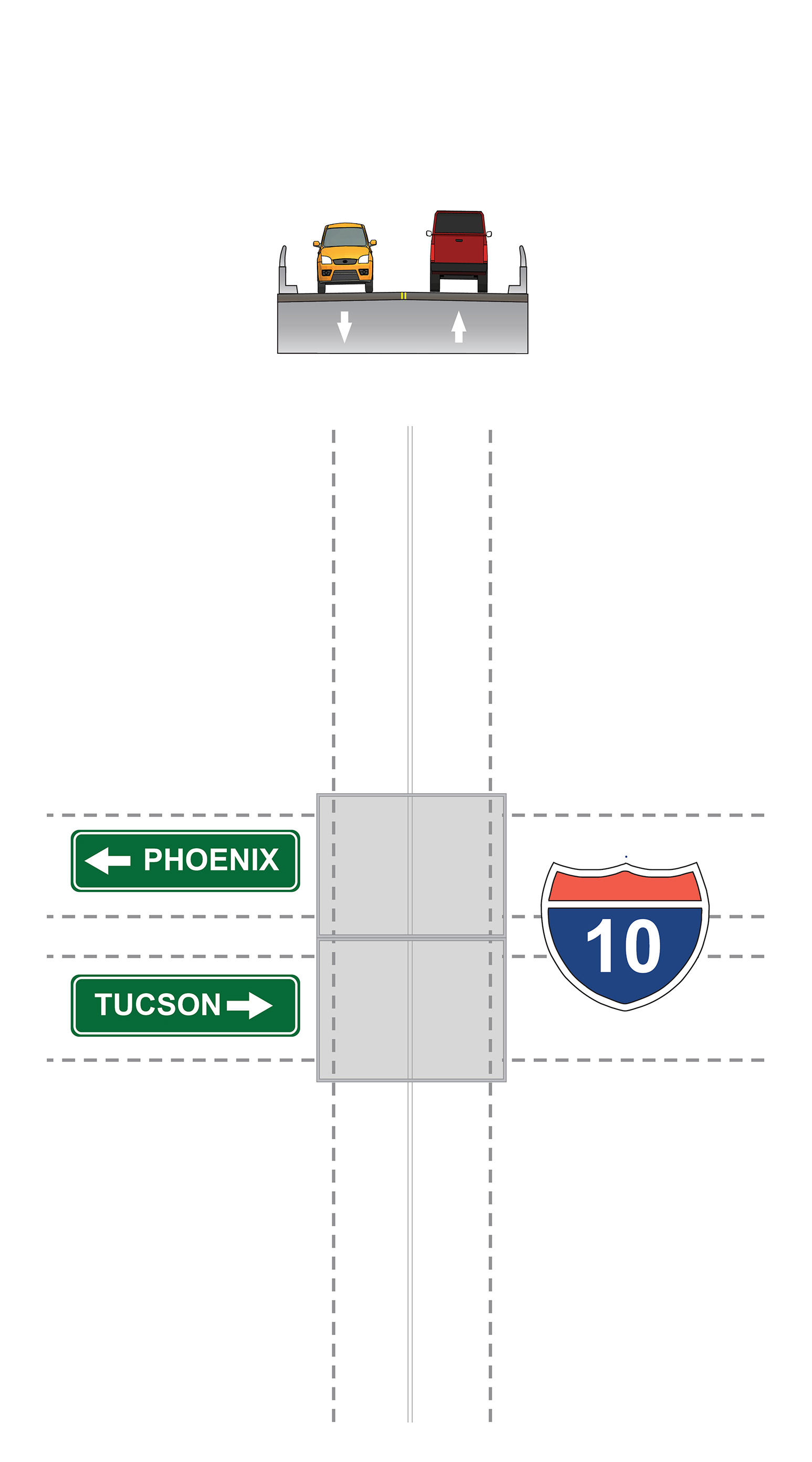 Rendering of crossroads under option 1
